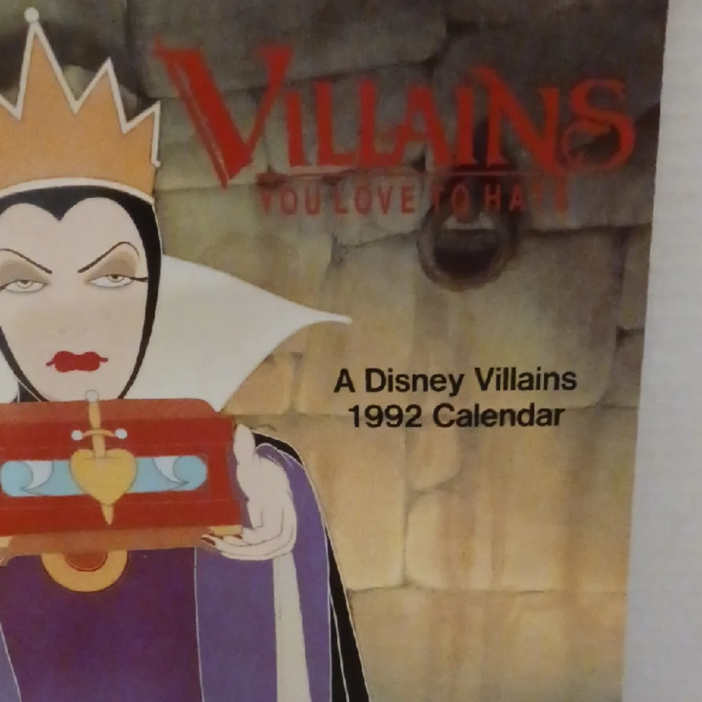 Disney Villains 1992 Calendar